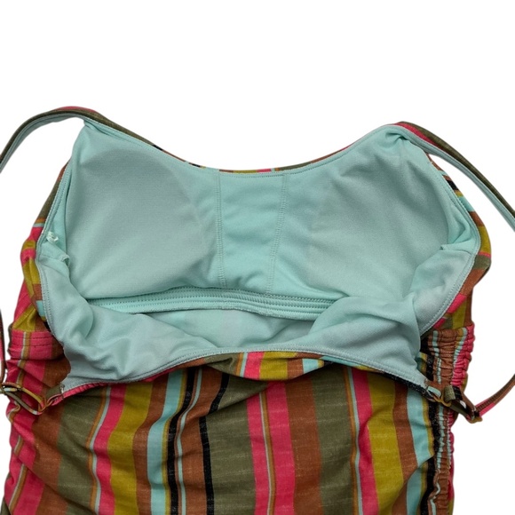 Prana Striped Tankini Swim Top & Boyshort Bottom Set Multicolor Size Small - Picture 6 of 13